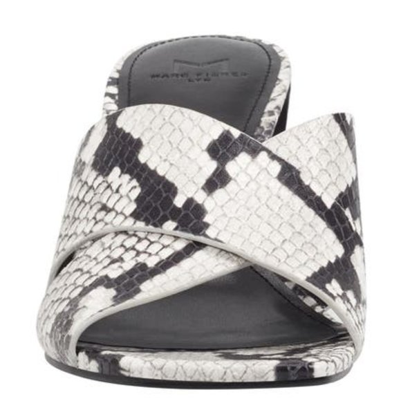 NEW Marc Fisher LTD Women Saydi Grey Snake Print Slide Block - Picture 5 of 5